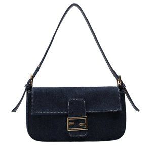 Denim Bag | Baguette Bag | Shoulder Crossbody Handbag